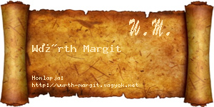 Würth Margit névjegykártya
