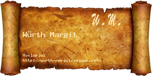Würth Margit névjegykártya